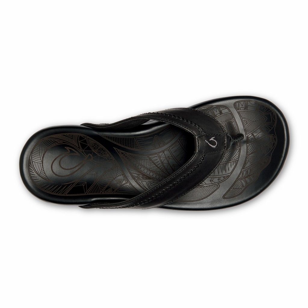 Olukai Men's Hiapo Flip Flop - Lava Rock US208-671